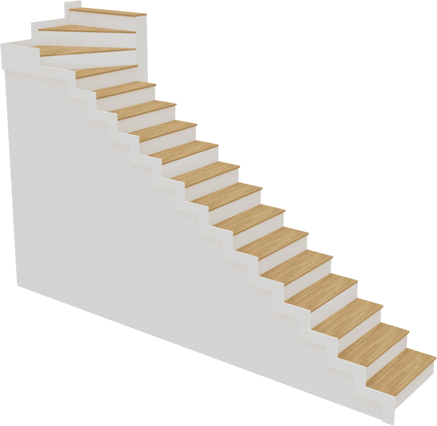 Schody jednozabiegowe, grzebieniowe